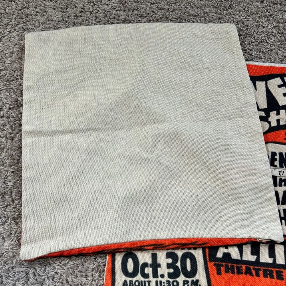 Halloween Show Pillow Covers‎ Orange Black Witch Mummy Ghost Spooky Set